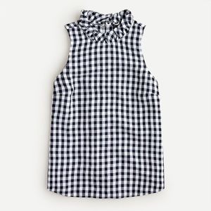 Ruffleneck Drapey Gingham Top, J Crew XS